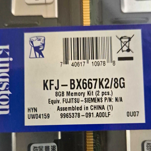 Kingston ddr2 sdram 8gb - kingston,